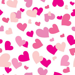 Hearts seamless pattern background red heart Vector Image