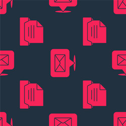 set drawer with document and speech bubble vector image