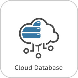 simple cloud database icon vector image