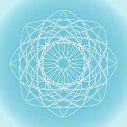 snowflake ornate angular shape and structure vector image