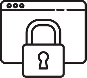 black line secure your site with https ssl icon vector image