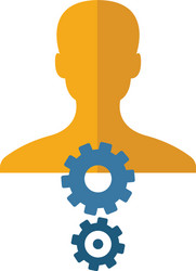 project manager icon simple element from risk vector image