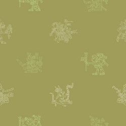 seamless pattern with symbols from aztec codices vector image