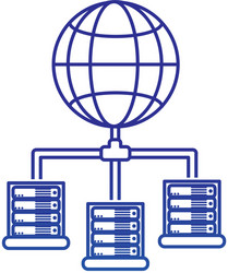 web hosting design vector image