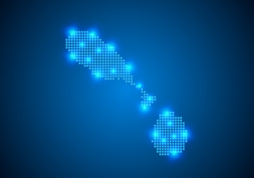 abstract blue background with map internet line vector image