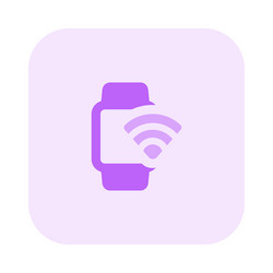 digital smartwatch with wireless connection vector