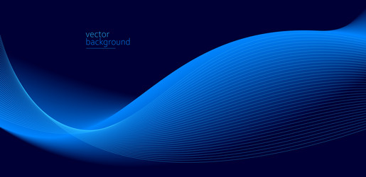 Flowing dark blue curve shape with soft gradient vector