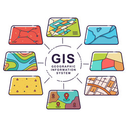GIS Spatial Data Layers vector image