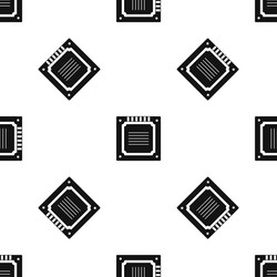 modern multicore cpu pattern seamless black vector image