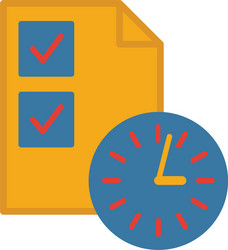 project duration icon simple element from risk vector image