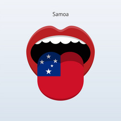 Samoa language abstract human tongue vector