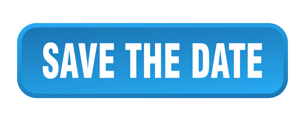 save date button square 3d push vector image