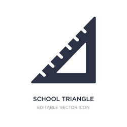 school triangle icon on white background simple vector image