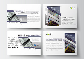 Set of business templates for presentation slides vector