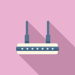 Wifi router icon flat interface button vector