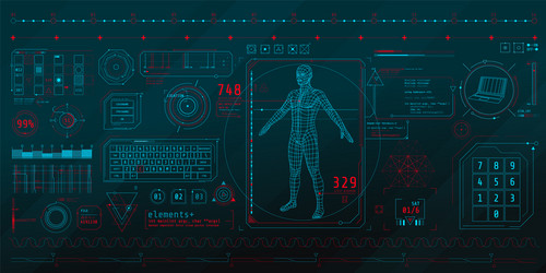 a set thin elements on topic data vector image