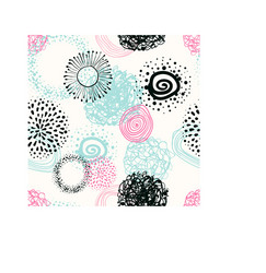 Abstract Fabric Circles Pattern vector image