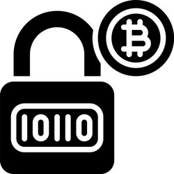 binary encryption icon cryptocurrency related vector