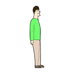 Comic cartoon tall man vector