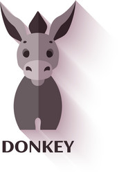 Donkey icon in flat style vector