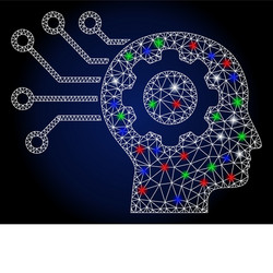flare mesh network artificial mind with vector image