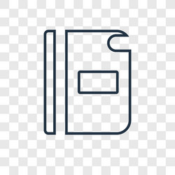 Notebook concept linear icon isolated vector