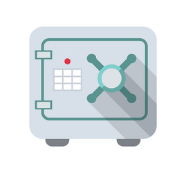 safe icon with code lock isolated flat design vector image