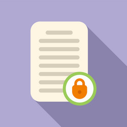 document ssl certificate icon flat web vector image