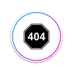 page with a 404 error icon isolated on white vector image