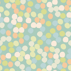 Retro style polka dots seamless pattern on green vector