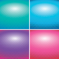 Set of colorful abstract triangle backgrounds vector