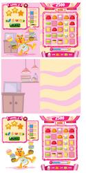 a game background template with elements vector image
