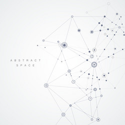 abstract design with compound lines and dots vector image