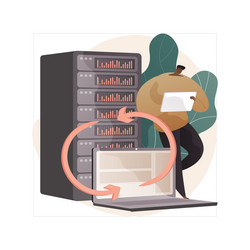 backup server abstract concept vector image