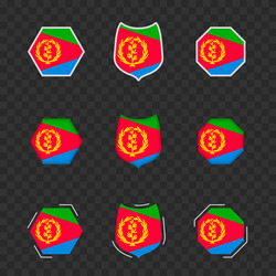 national symbols of eritrea on a dark transparent vector image