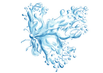 splashes of water vector