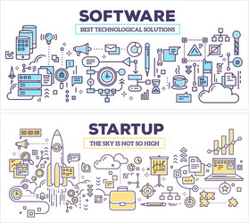 Startup Technology & Software Concepts vector image