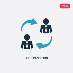 two color job transition icon from user interface vector