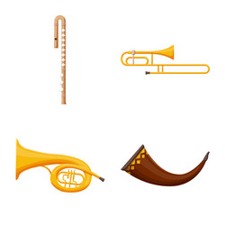 Design woodwind and instrument symbol Royalty Free Vector
