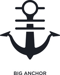 big anchor isolated icon simple element from vector