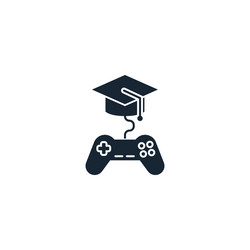 game-based learning creative icon from e-learning vector