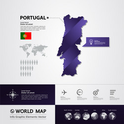 Detailed political vector map of Portugal 26314753 Vector Art at