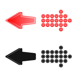design of element and arrow symbol set vector image