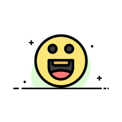 emojis happy motivation business flat line filled vector