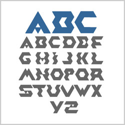 font from triangles - set vector image