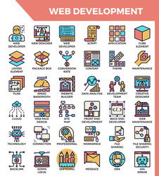Web Development Icon Set vector image