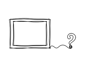 abstract picture frame with question mark vector image