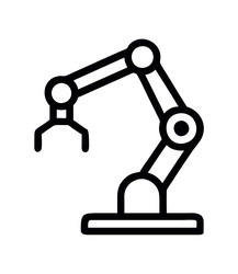 ai robotic arm with circuits icon vector image