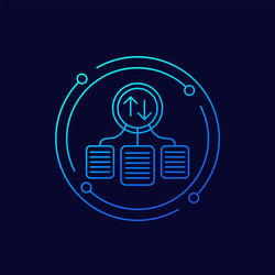 case priority icon linear design vector image