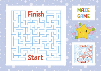 color square maze find right path from start vector image